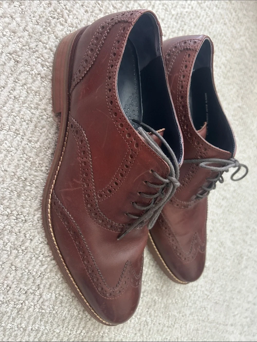 Cole Haan Brown Leather Wingtip Derbys